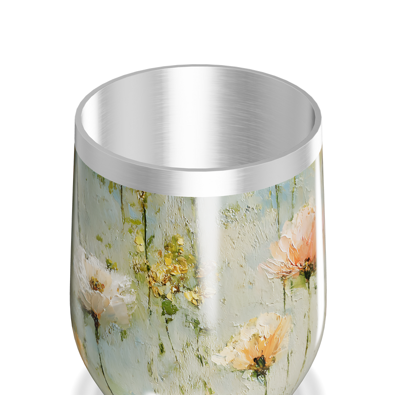 Copo Térmico Slim - Floral em Aço Inox