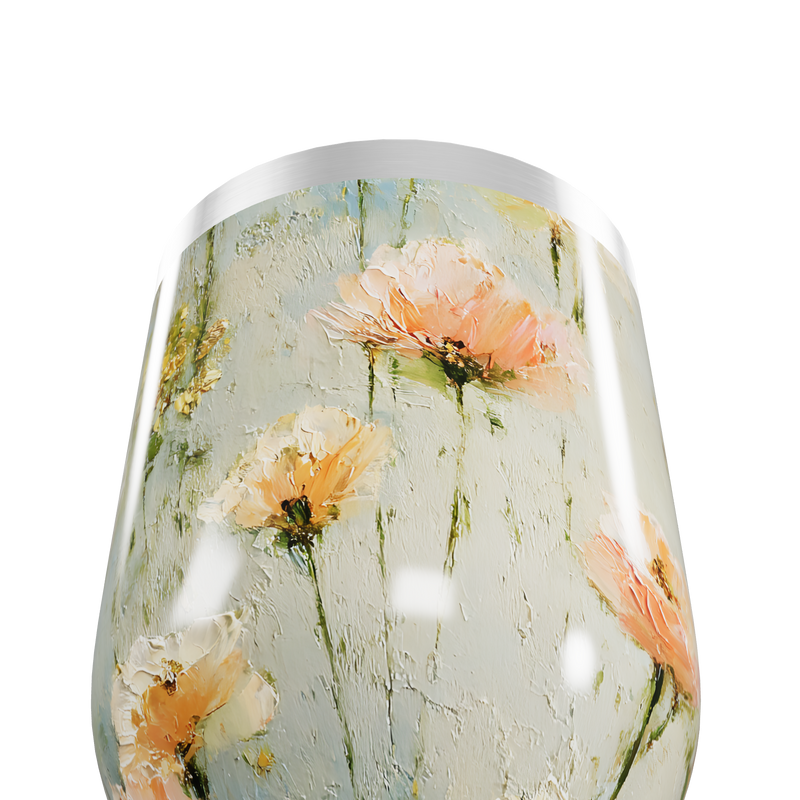 Copo Térmico Slim - Floral em Aço Inox