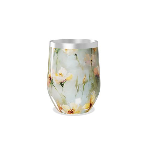 Copo Térmico Slim - Floral Aquarela Inox