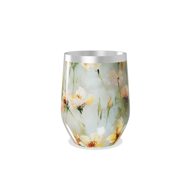 Copo Térmico Slim - Floral Aquarela Inox