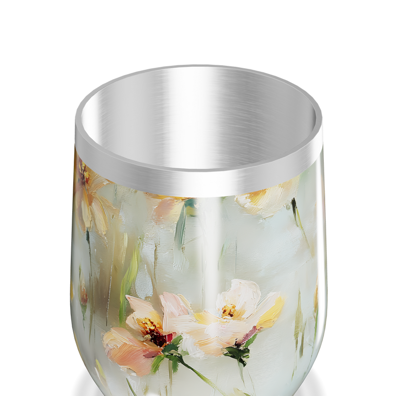 Copo Térmico Slim - Floral Aquarela Inox
