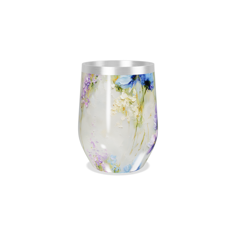 Copo Térmico Slim - Flores Roxas em Aço