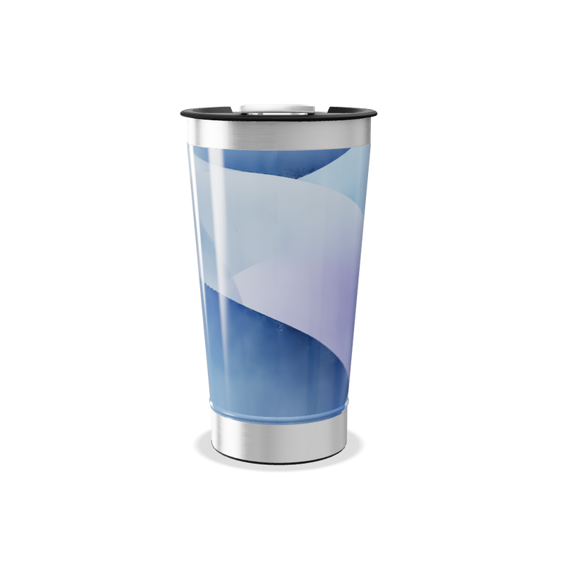 Copo Térmico - Azul com Estampa Geométrica