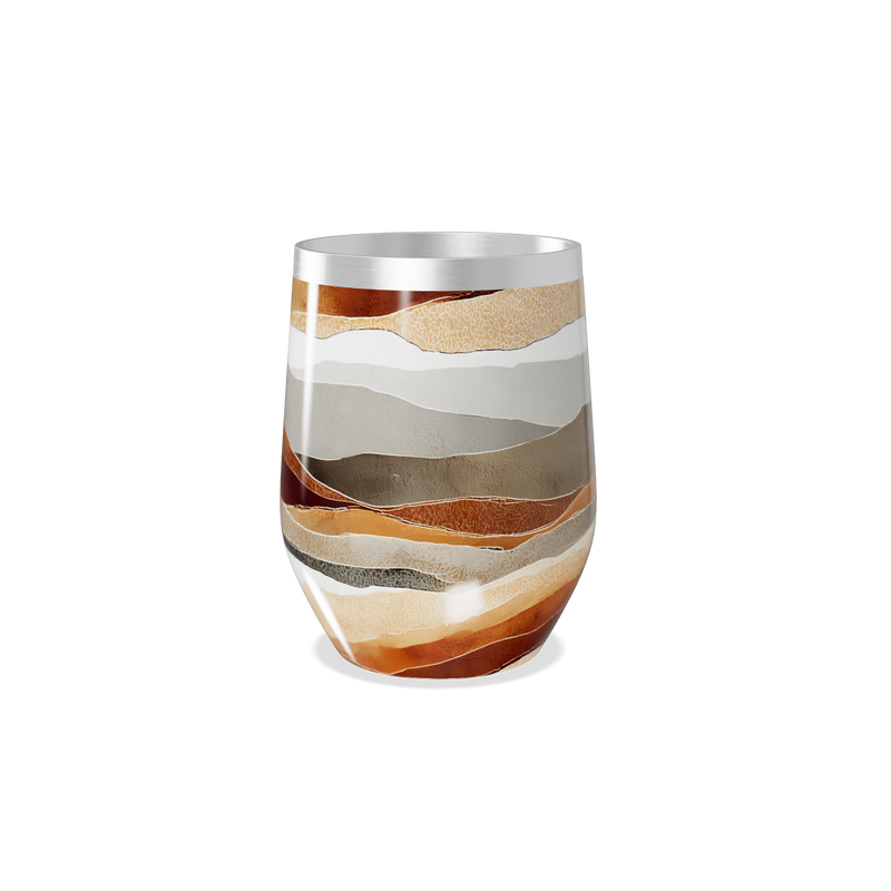 Copo Térmico Slim - Estampa Ondas Coloridas