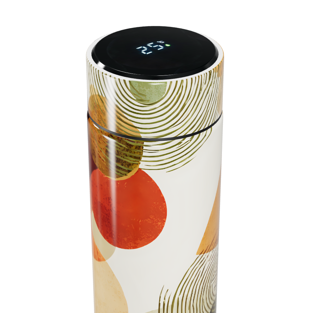 Garrafa Térmica Touch - Estampa Geométrica Colorida