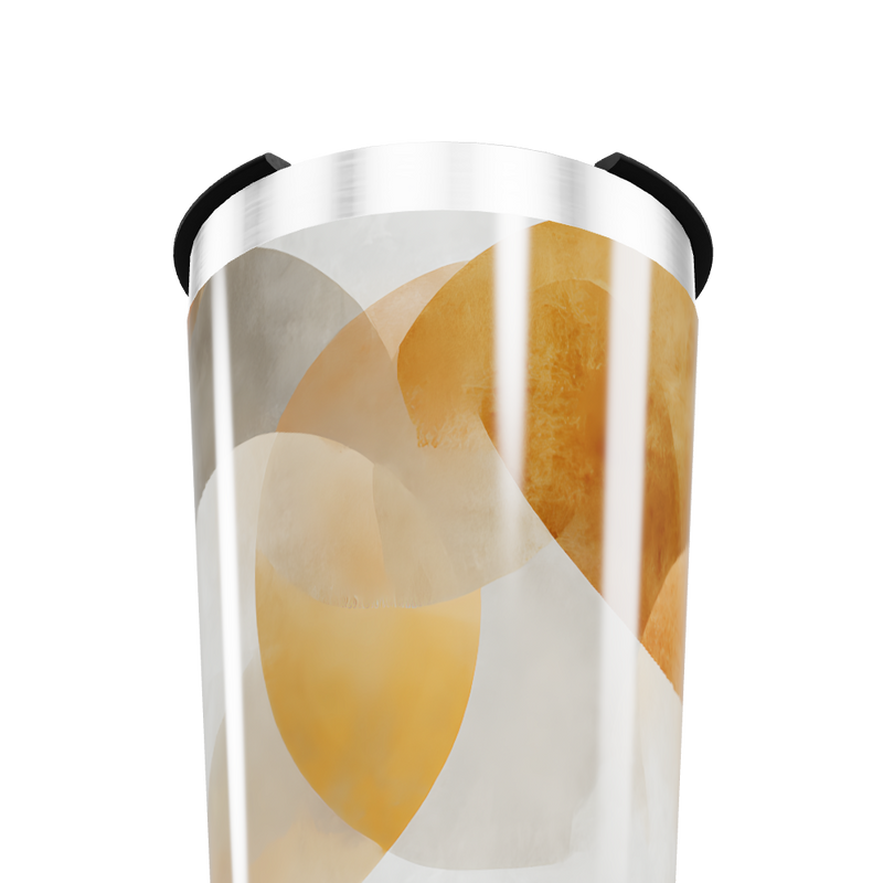 Copo Térmico - Estampa Abstrata Laranja