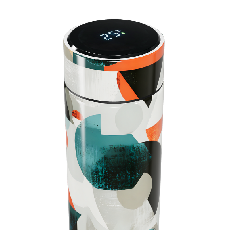Garrafa Térmica Touch - Estampa Geométrica Colorida