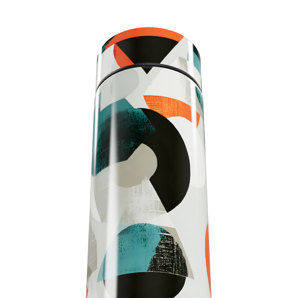 Garrafa Térmica Touch - Estampa Geométrica Colorida