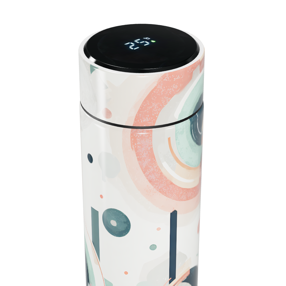 Garrafa Térmica Touch - Estampa Colorida Abstrata