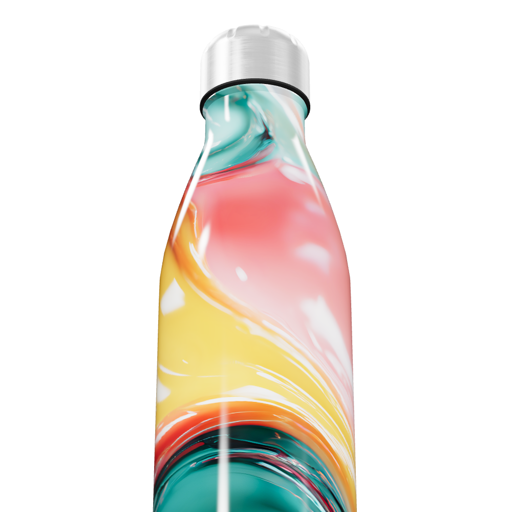 Garrafa Inox - Estampa Colorida Moderna