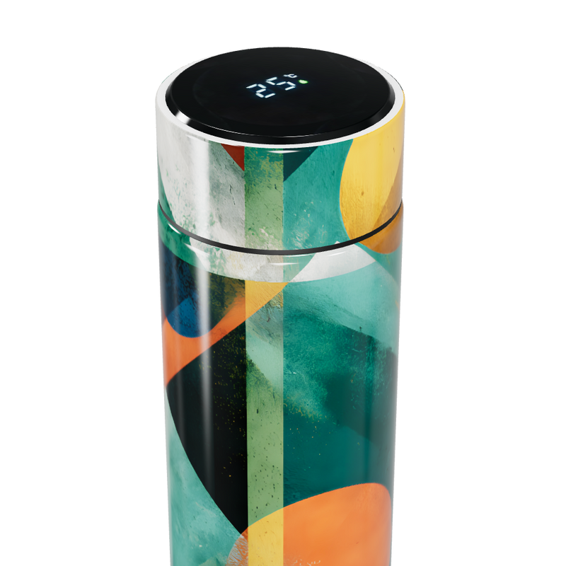 Garrafa Térmica Touch - Estampa Colorida Abstrata