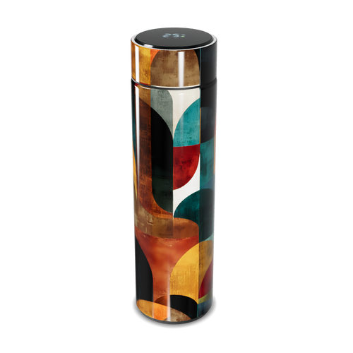 Garrafa Térmica Touch - Colorida com Estampa Geométrica