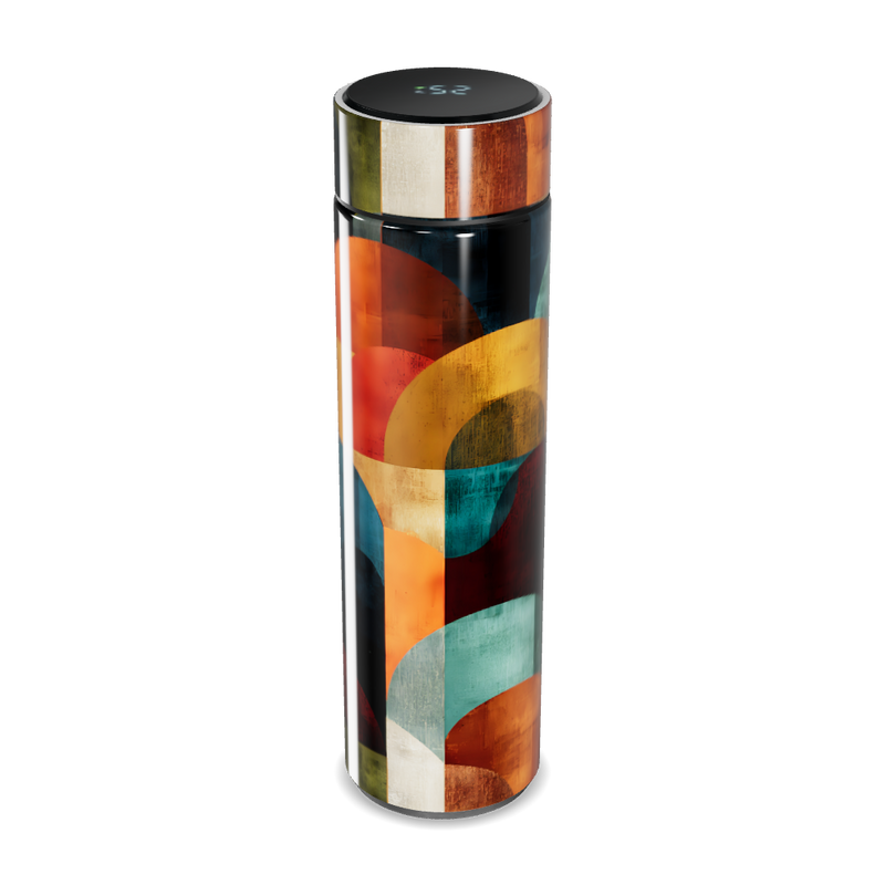 Garrafa Térmica Touch - Colorida com Estampa Geométrica