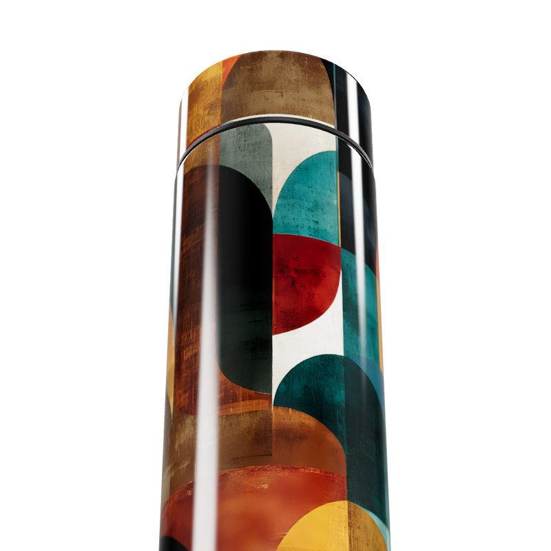 Garrafa Térmica Touch - Colorida com Estampa Geométrica