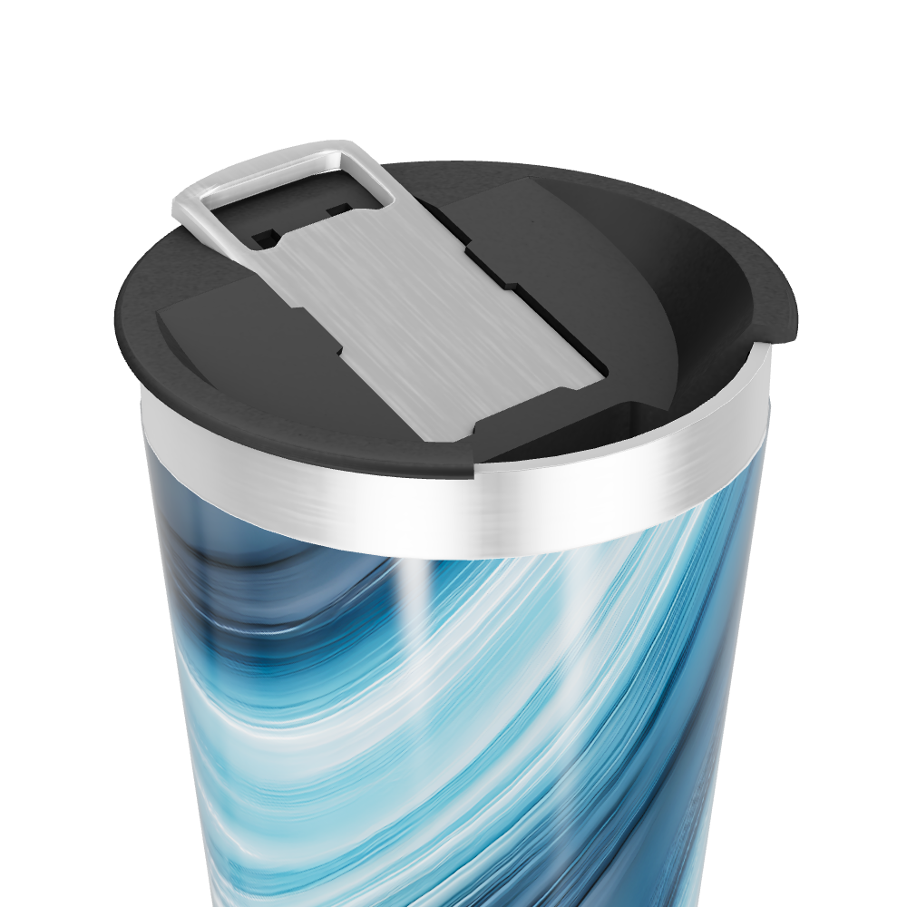 Copo Térmico - Azul Marmorizado Aço Inox