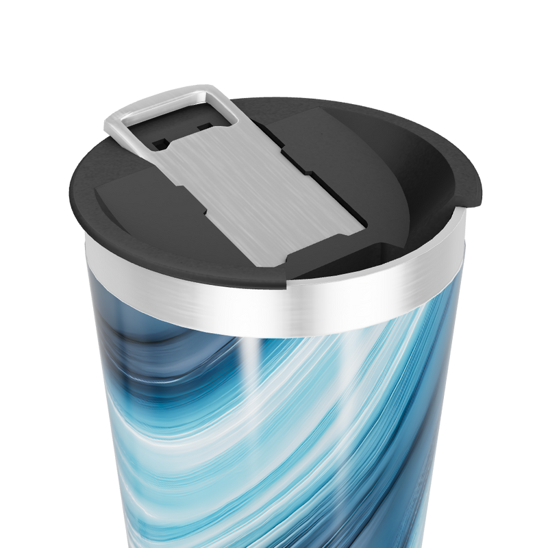 Copo Térmico - Azul Marmorizado Aço Inox