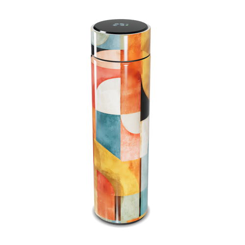 Garrafa Térmica Touch - Estampa Colorida Abstrata