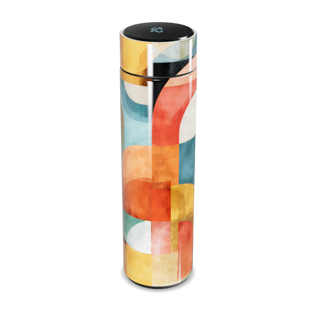 Garrafa Térmica Touch - Estampa Colorida Abstrata