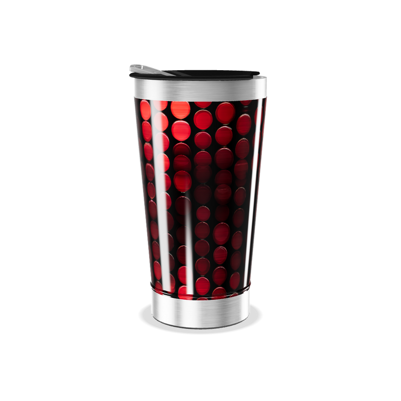 Copo Térmico - Vermelho com Bolinhas