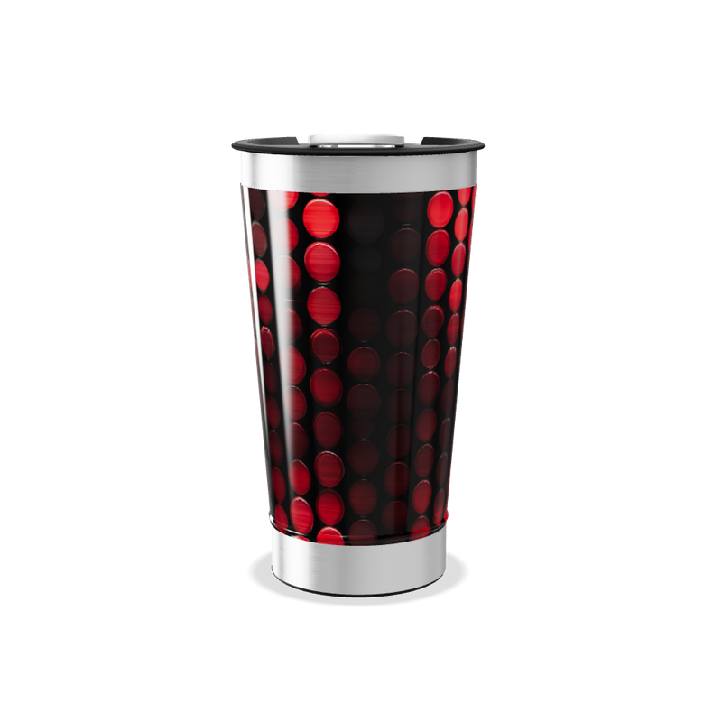 Copo Térmico - Vermelho com Bolinhas