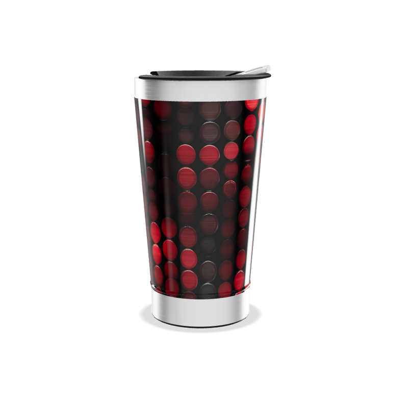 Copo Térmico - Vermelho com Bolinhas