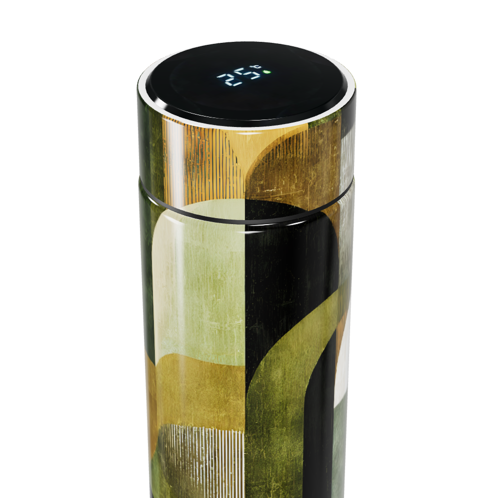 Garrafa Térmica Touch - Estampa Geométrica Colorida