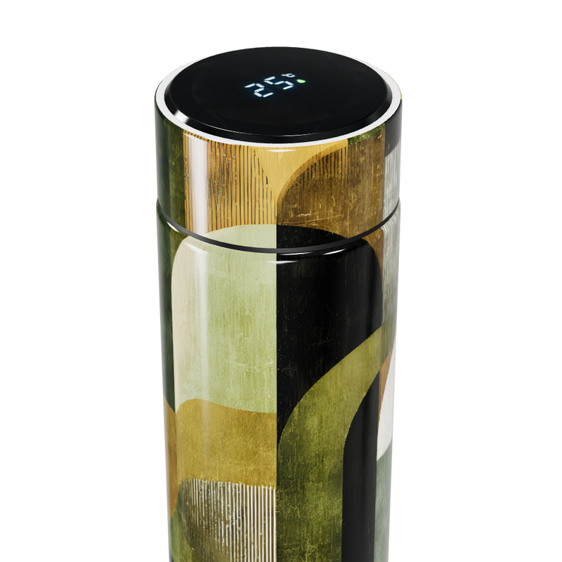 Garrafa Térmica Touch - Estampa Geométrica Colorida