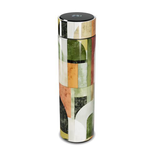 Garrafa Térmica Touch - Estampa Geométrica Colorida