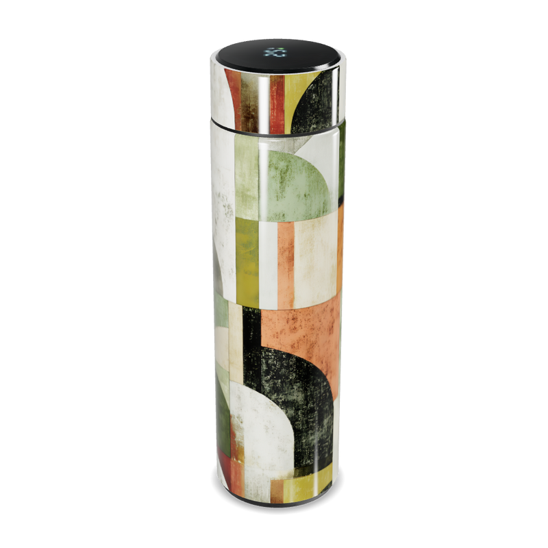 Garrafa Térmica Touch - Estampa Geométrica Colorida