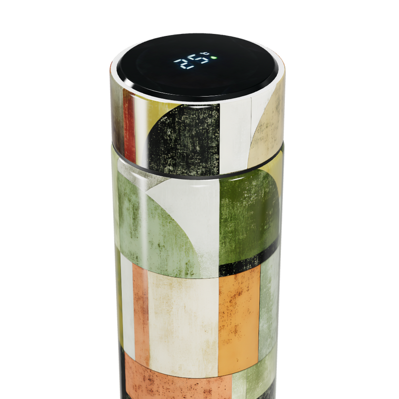 Garrafa Térmica Touch - Estampa Geométrica Colorida