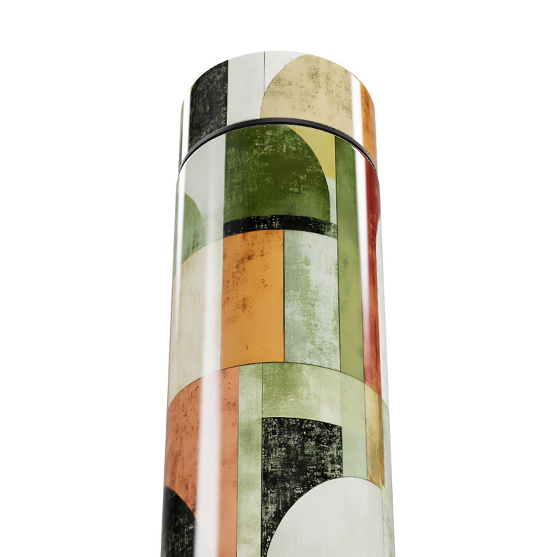 Garrafa Térmica Touch - Estampa Geométrica Colorida