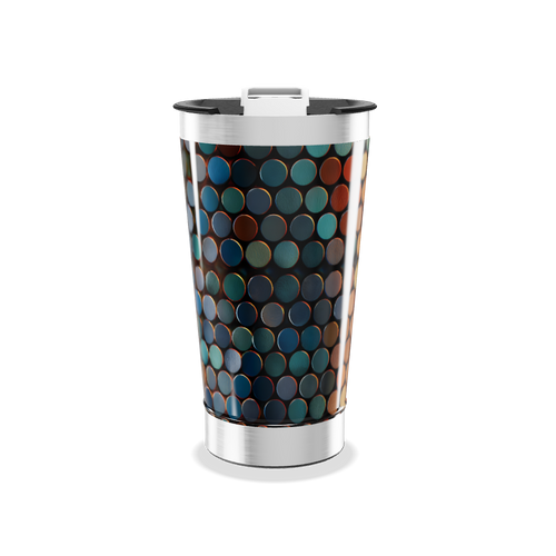 Copo Térmico - Estampa Colorida Circular