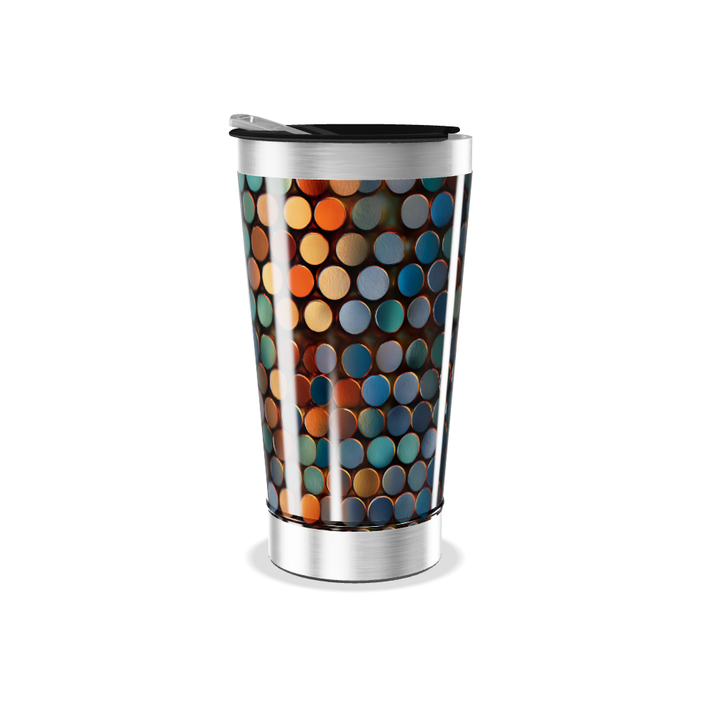 Copo Térmico - Estampa Colorida Circular