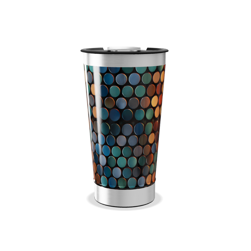 Copo Térmico - Estampa Colorida Circular
