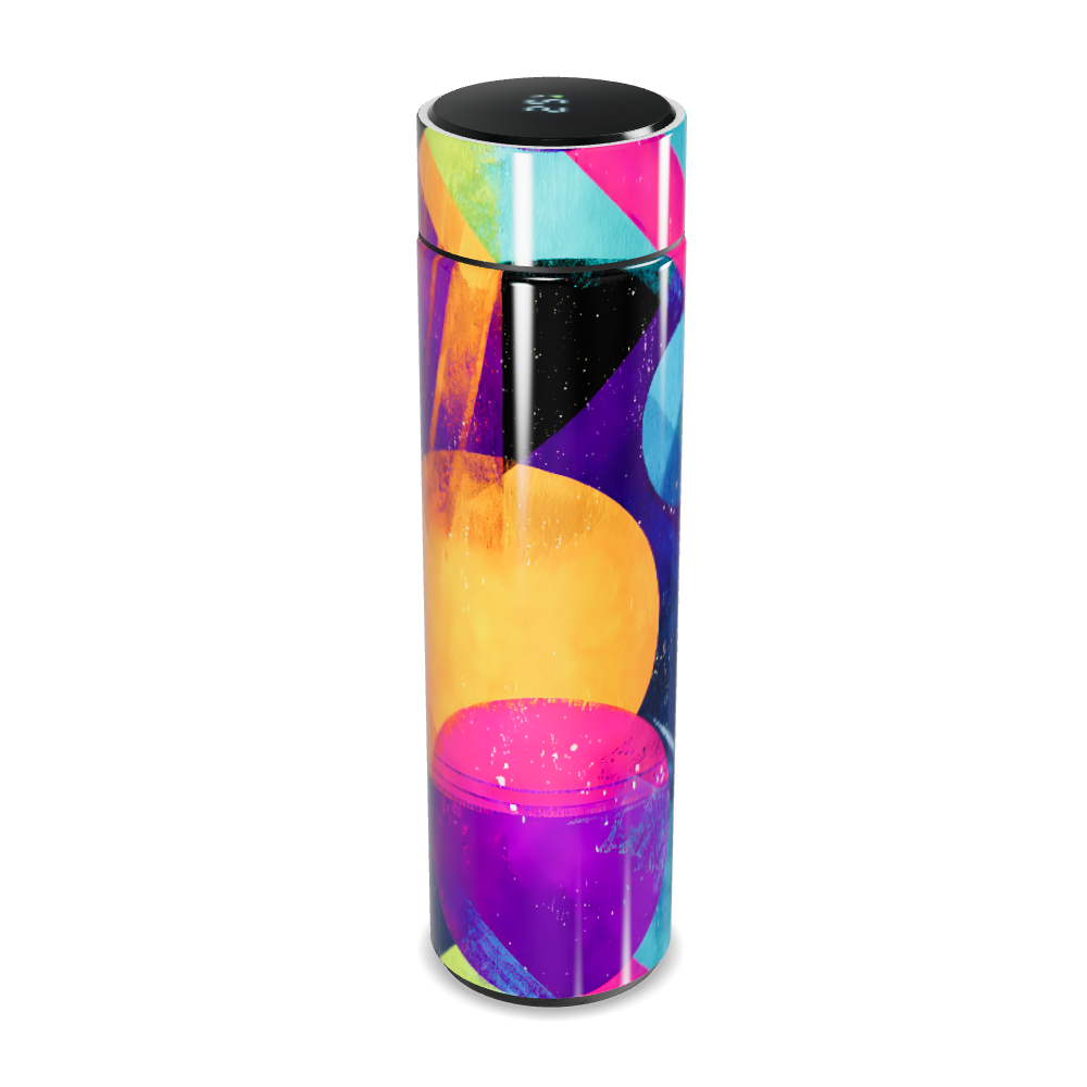 Garrafa Térmica Touch - Estampa Abstrata Colorida