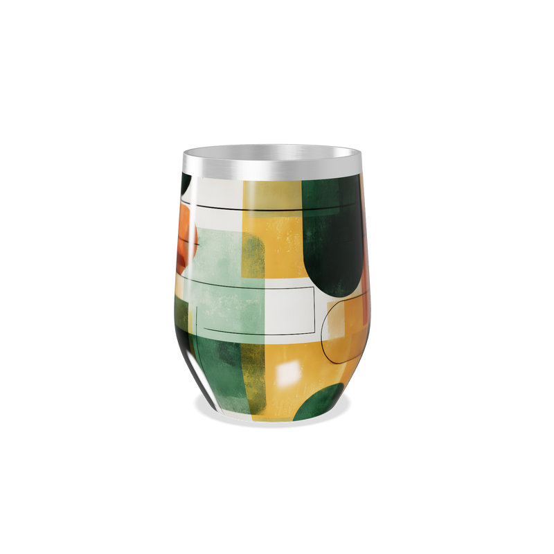 Copo Térmico Slim - Estampa Geométrica Colorida