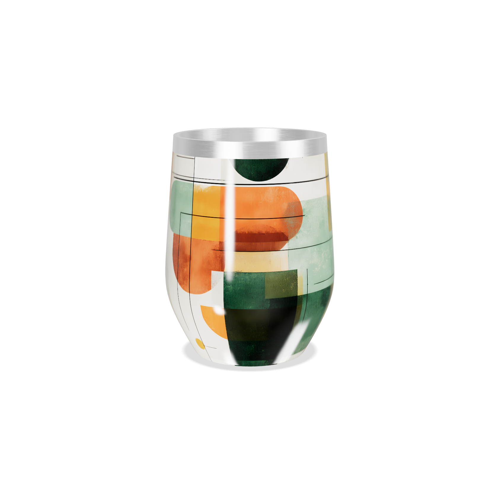 Copo Térmico Slim - Estampa Geométrica Colorida