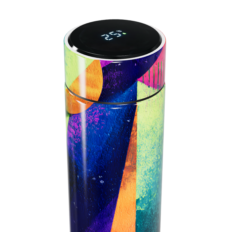 Garrafa Térmica Touch - Estampa Geométrica Colorida