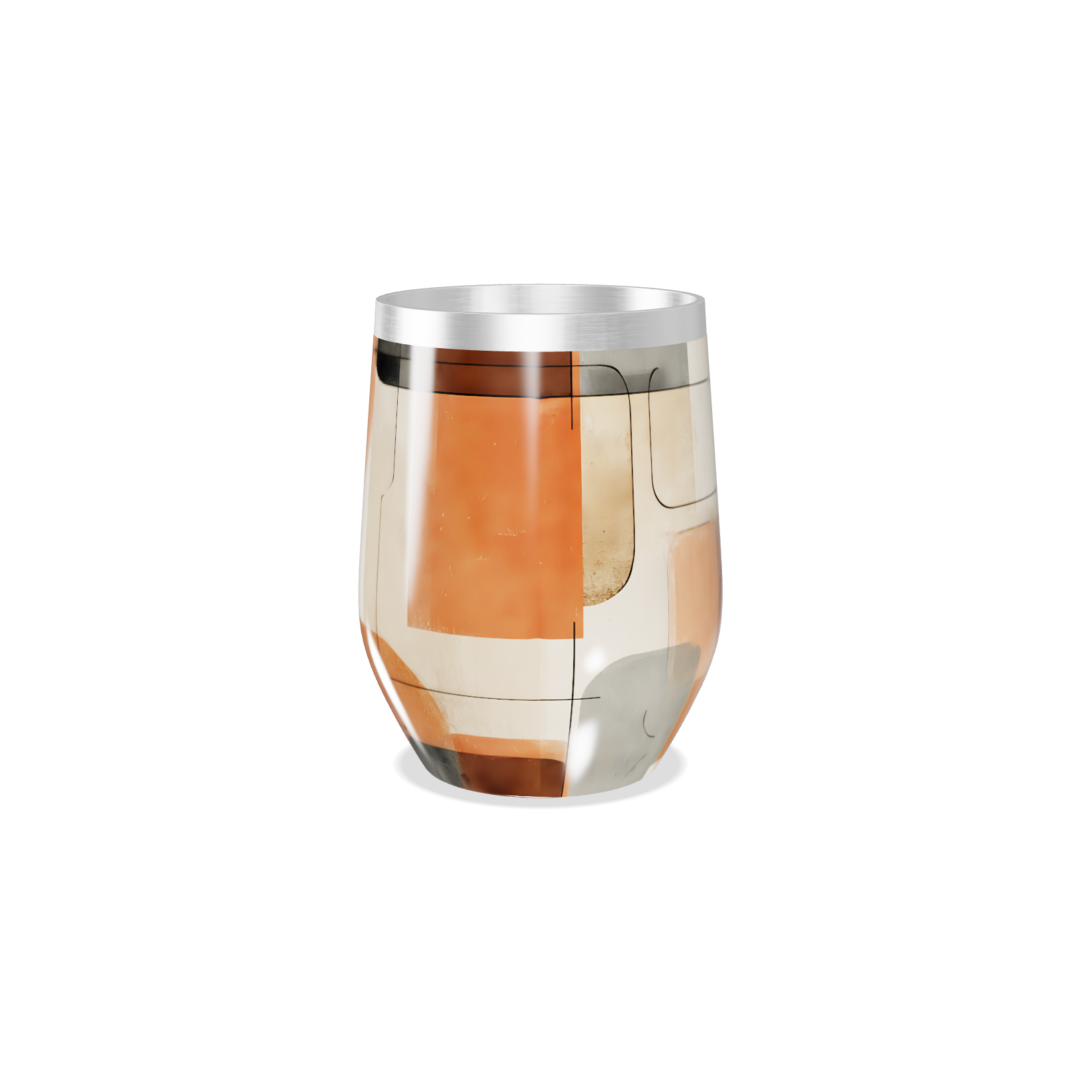 Copo Térmico Slim - Abstrato Colorido Inox