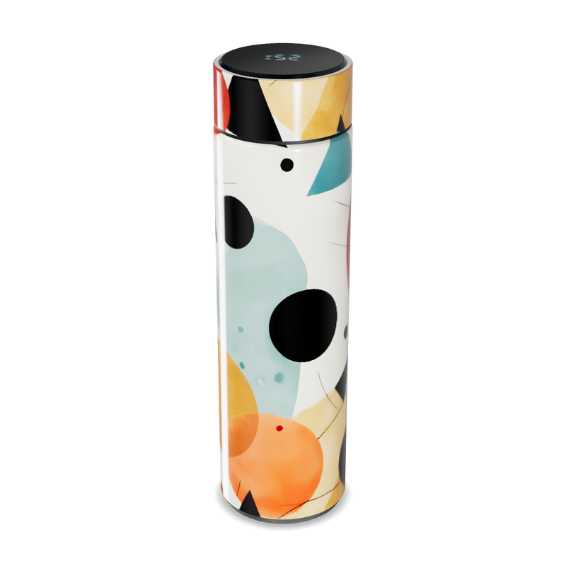 Garrafa Térmica Touch - Colorida com Estampa Abstrata