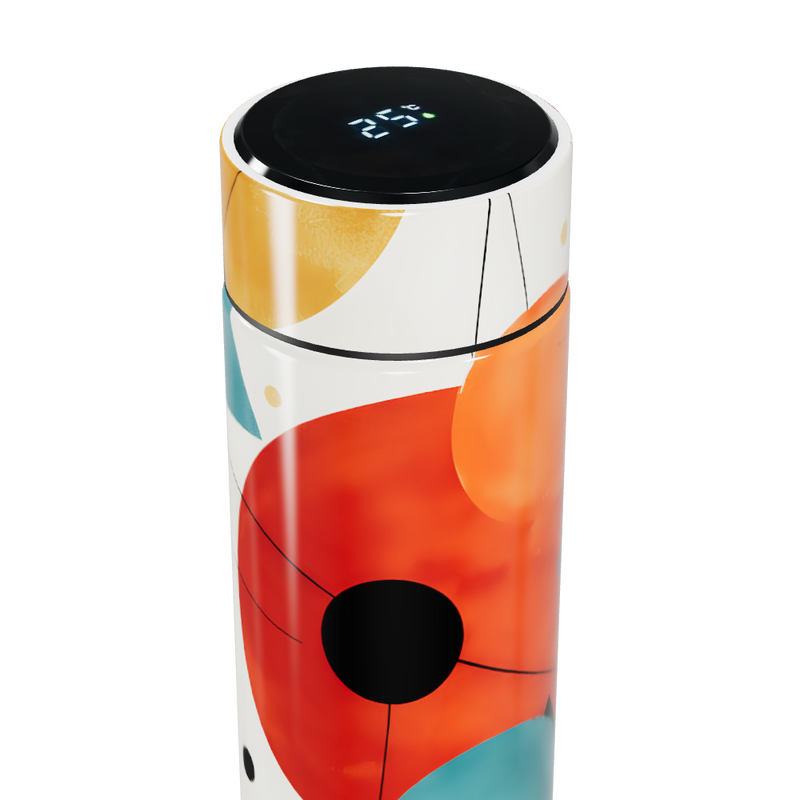 Garrafa Térmica Touch - Colorida com Estampa Abstrata