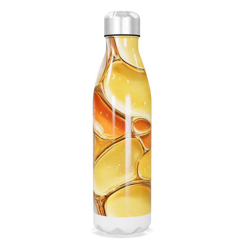 Garrafa Inox - Design Abstrato Amarelo