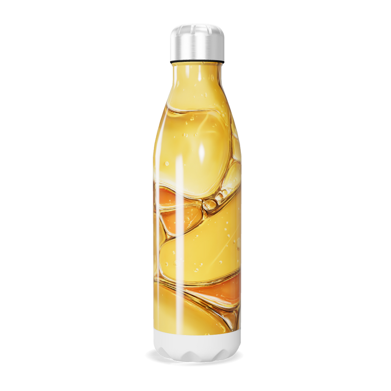 Garrafa Inox - Design Abstrato Amarelo