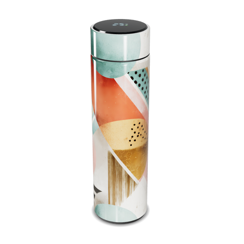 Garrafa Térmica Touch - Estampa Colorida Abstrata