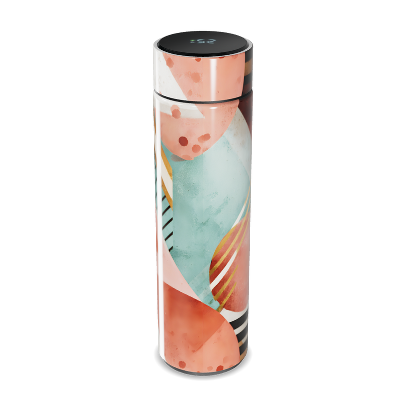 Garrafa Térmica Touch - Estampa Colorida Abstrata