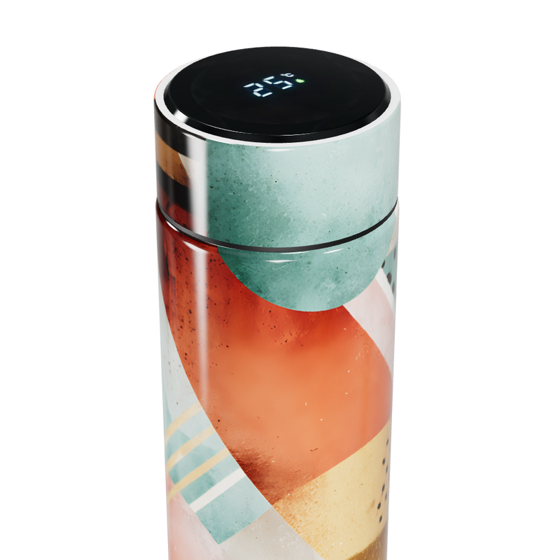 Garrafa Térmica Touch - Estampa Colorida Abstrata