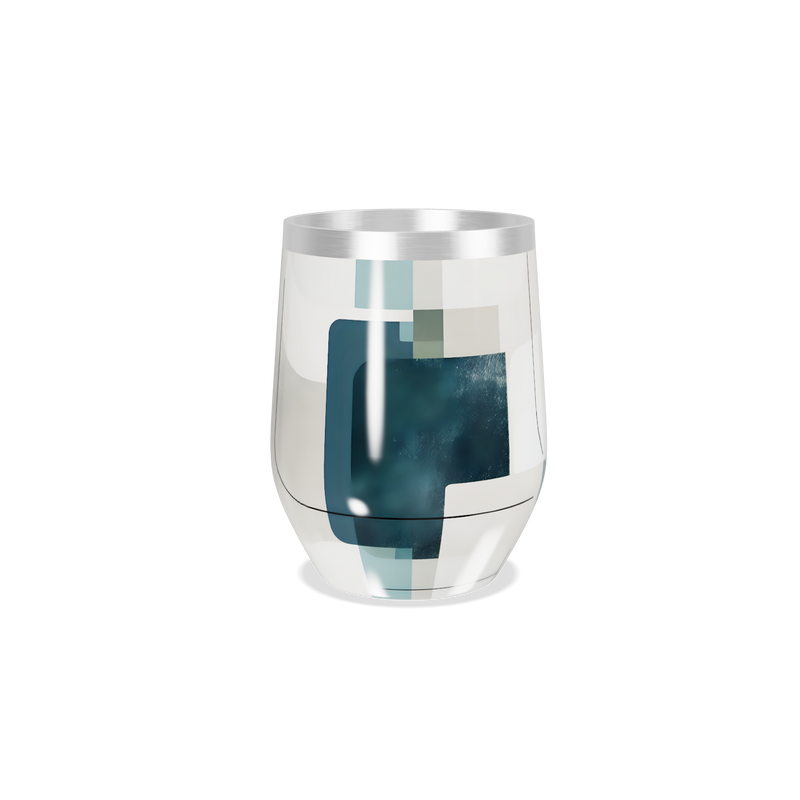 Copo Térmico Slim - Estampa Geométrica Azul