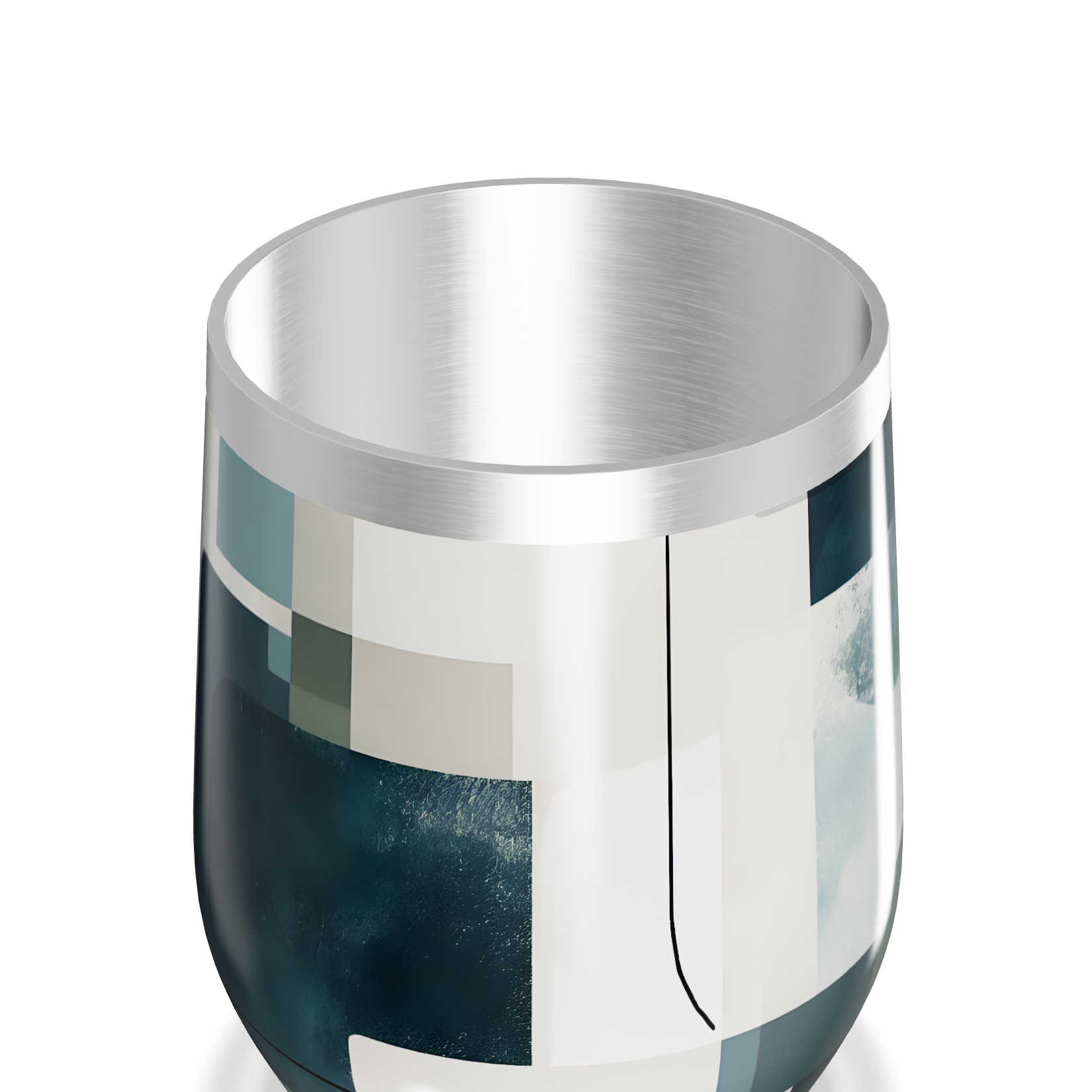 Copo Térmico Slim - Estampa Geométrica Azul