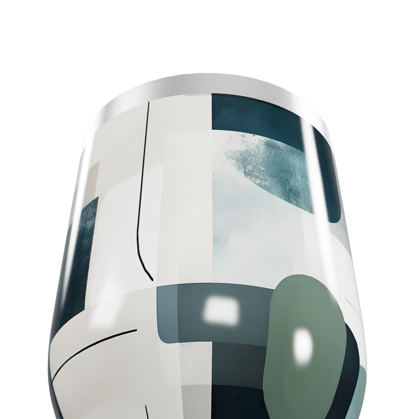 Copo Térmico Slim - Estampa Geométrica Azul