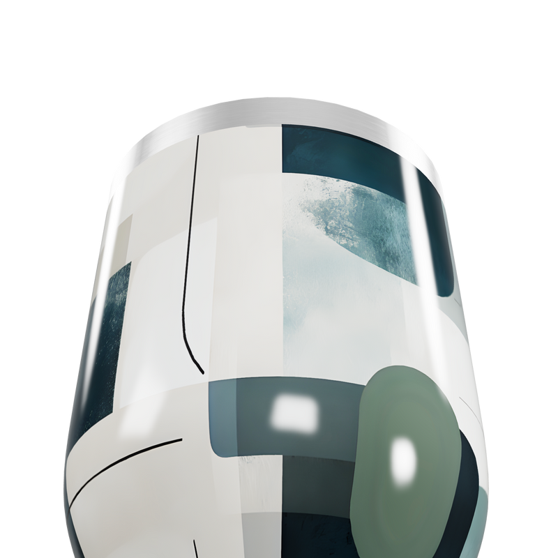 Copo Térmico Slim - Estampa Geométrica Azul